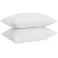 thumbnail image 6 of Dan River Standard Pillowcase White Set of 2 with Envelope Closure Jersey Knit Cotton Ultra Soft Breathable - 20x30 in, 6 of 9