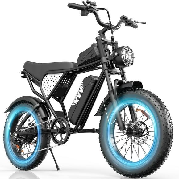 YVY Electric Bike for Adults,1000W 30MPH,48V 15.6AH Electric Motorcycle, 7 Speed Mountain Bike,20'' Fat Tire Electric Bicycle UL2849