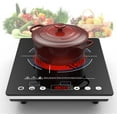 thumbnail image 7 of VBGK Electric Cooktop Single Burner 1800W 110v,Electric Stove Top Plug in Electric Burner Countertop Hot Plate for Cooking,4H & Auto Shutdown Induction Burner,Child Lock Electric Cooktop, 7 of 7