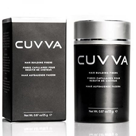 CUVVA Hair Fibers - Hair Loss Concealer for Thinning Hair - Keratin Hair Building Fiber for Men & Women - Regaine Confidence - 0.87oz - Dark