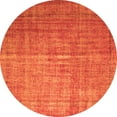 thumbnail image 1 of Ahgly Company Indoor Round Abstract Orange Contemporary Area Rugs, 3' Round, 1 of 1