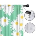 thumbnail image 4 of Blackout Kids Curtains,Green Daisy Flower Yellow Centers Pattern Childrens Insulated Curtains Set Of 2,Bedroom Essentials,Toddler Room Decor 52"x84", 4 of 5