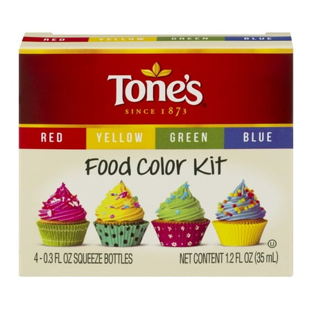 (3 Pack) Tone's Food Color Kit, 0.3 FL OZ