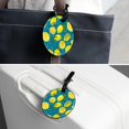 thumbnail image 7 of 2Pcs Leather Round Lemon Cruise Luggage Tag with Privacy Cover and Name ID Tag - Suitable for Travel Handbags Backpacks School Bags Luggage Tags, 7 of 7