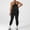 Black, variant on PISONIC Workout Sets for Women 2 Piece Plus Size Sports Bra and High Waist Leggings Yoga Outfits