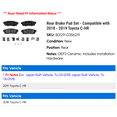 thumbnail image 2 of Rear Brake Pad Set - Compatible with 2018 - 2019 Toyota C-HR, 2 of 2