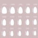 thumbnail image 3 of 24pcs Press on Nail French Tip Acrylic Nail Almond Shape False Nail Stick on Nail Easy To Apply For Various Occasion, 3 of 4