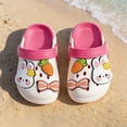 thumbnail image 2 of Lusa Summer Cute Beach Lightweight Kids Slippers with Holes and 3D Design of Rabbits & Carrots Boys and Girls Casual Thick-Soled Non- Sandals for Outdoor Play Wear Hot Pink 7-8 Years, 2 of 7