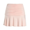 thumbnail image 1 of ITFABS Women's Casual A-line Pleated Ruched Ruffle Wave Mini Skirts, 1 of 9