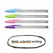 BIC Cristal Bold Ballpoint Pens, 1.6mm, Assorted Colors, 24 Count
