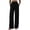 Black, variant on Womens Corduroy Wide Leg Pants Drawstring Elastic Waist Casual Trousers with Patch Pockets