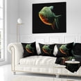 thumbnail image 2 of Designart Fractal Pacu Fish on Black - Animal Throw Pillow - 16x16, 2 of 4