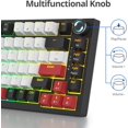 thumbnail image 4 of FANZC-75% Percent Mechanical Keyboard with Knob, Gasket Mouted Wired TKL Gaming Keyboard 75 Percent Hot Swappable Programmable for Windows Laptop PC Gamer（82 White）, 4 of 4