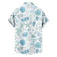 thumbnail image 3 of Mens Casual de Manga Corta Botón Abajo Camisas Turndown Cuello Impreso Blusa de Verano Superior, Pantalones para Hombres Cortos, 3 of 6