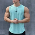 thumbnail image 3 of PanBiqintyy summer Sleeveless vest outdoor sport tank top running fitness undershirt quick drying round neck gym T-shirt men Breathable tops, 3 of 9