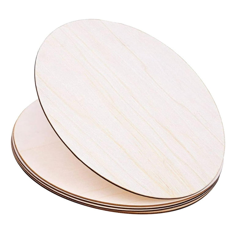 6 Pieces Blank Wood Circles 12 Inch Sign Unfinished Wood Slices Front