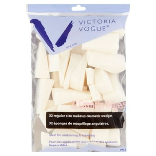 Makeup Cosmetic Wedge Triangle Facial Sponge Applicator White Foam Wedges,  32 Count 