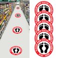 thumbnail image 1 of Coofit 5PCS Floor Sign Self-adhesive Social Distancing Floor Decal Sticker Safety Sign, 1 of 10