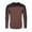 LS160 Maroon / Black, variant on Men's Twofer Color Block Long Sleeve Curved Hemline Athletic Hiphop Shirt