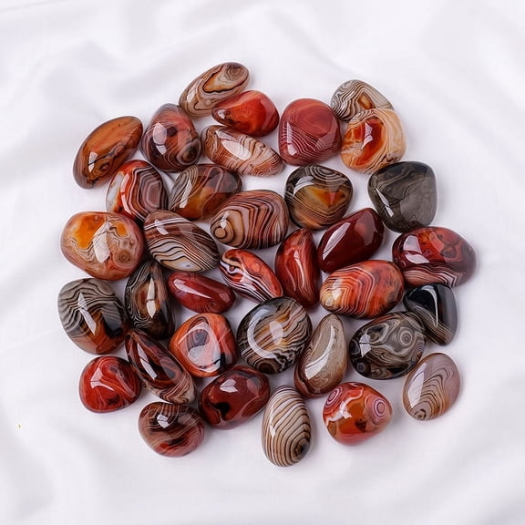 Zhuge 500g natural crystal stone, red texture, large particle rolling stone, 3-5cm in size. Play with crystal raw stone, home fish tank decoration stone