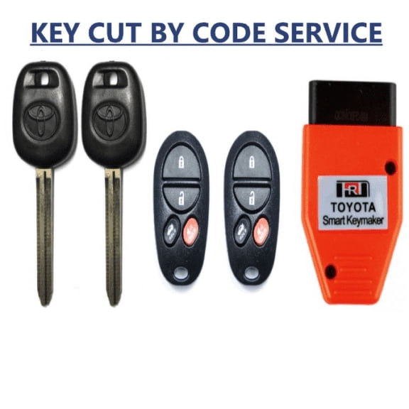 Cut by Code Service 2 Toyota Chip Key 44d Dot 4b Remote Programming Tool VLS