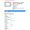 thumbnail image 2 of Right Door Mirror Glass - Compatible with 1987 - 1996 Dodge Dakota 1988 1989 1990 1991 1992 1993 1994 1995, 2 of 2