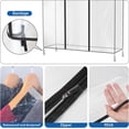thumbnail image 3 of 50'' Clear Garment Rack Cover Dustproof Clothes Rack Cover Clear Garment Bags Waterproof Wardrobe Cover with 2 Durable Zippers for Garment Rack, 3 of 10