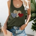 thumbnail image 2 of Cadeaux pour Maman Femmes Grande Taille Été Imprimé Animal Col Rond Sans Manches T-Shirt Débardeur, 2 of 6