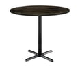 thumbnail image 4 of KFI Studios Urban Loft 2.5' Round Bistro Table, Barnwood, Black X Base, 4 of 6