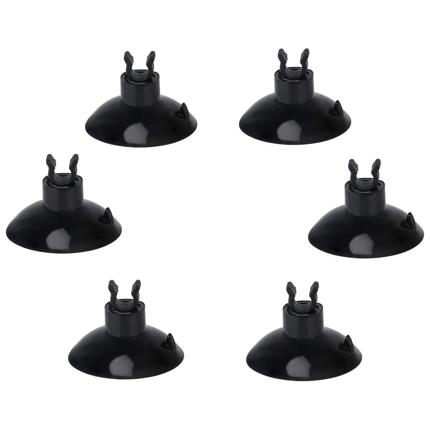 Pawfly 20 Piece Black Aquarium Suction Cup Clips 3/16" Airline Tubing