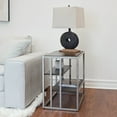 thumbnail image 6 of Roundhill Furniture Wood/Metal Padena Chairside Table in Aged Graphite Gray, 6 of 6