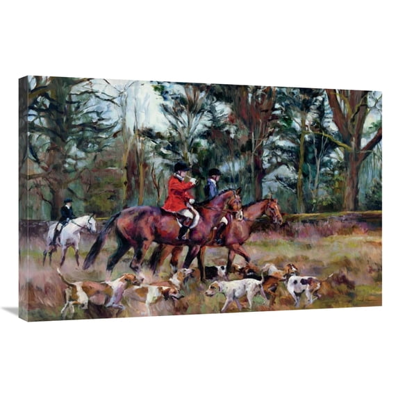Global Gallery's 'Foxhunt' By Marilyn Hageman Stretched Canvas Wall Art