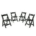 thumbnail image 2 of Upholstered Folding Chairs, Set of 4 Black Lounge Chairs with Cushions, Portable and Space-Saving Ideal for Dining, Living Room, or Events, 2 of 12