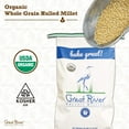 thumbnail image 3 of Great River Organic Milling Organic Hulled Millet  Whole Grain Ancient Grain  Gluten-Free, High-Fiber Superfood  Non-GMO, Kosher Certified  Ideal for Salads, Porridge & Baking  25 Lb Pack of 1, 3 of 4