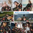 thumbnail image 5 of Watercolor Flowers Cooling Blanket, Lightweight Breathable Summer Throw Blanket with Double Sided Cold Effect,Farmhouse Floral Vintage Black Picnic Beach Blankets Bed Sheet for Hot Sleepers 40"x60", 5 of 8