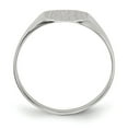 thumbnail image 2 of Real 14kt White Gold 8.5x8.5mm Closed Back Signet Ring Size: 6; for Adults and Teens; for Women and Men, 2 of 5