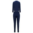 thumbnail image 5 of YOIAVAIOY Two Piece Sweatsuit Set Women Side Striped Pullover and Slim Fit Joggers Tracksuit Sets Causal Athletic Matching Set Blue XL, 5 of 9