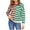 Green, variant on Womens Sweater Striped Patchwork Knitted Long Sleeved Round Neck Sweater Green S,Blouse for Women