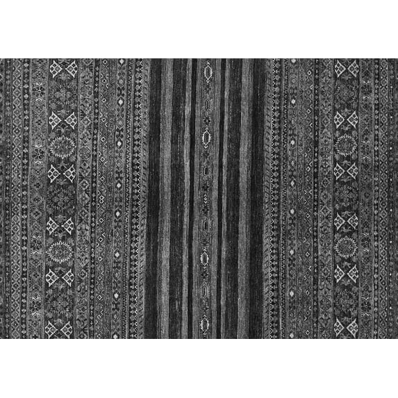 Ahgly Company Indoor Rectangle Abstract Gray Modern Area Rugs, 3' x 5'