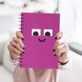 thumbnail image 5 of ERTZAE spiral composition notebooks,A5 Purple 96 sheets ruled notebook,Cute Expression Notebooks,double-wire binding Notepad,Smooth Writing,Notebooks for Work,Campus,Teacher Appreciation Journal, 5 of 5