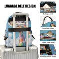 thumbnail image 4 of JIALIOU Mini Backpack Purse for Women Quilted Casual Daypack Small Travel Shoulder Bag, Colorful Spots Giraffe and Rainbow, 4 of 7