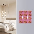 thumbnail image 4 of Yayeee Toggle Light Switch Wall Plate 3-Gang 6.37"x4.48" Decorative Outlet Cover, Pink Doughnuts, 4 of 7