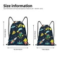 thumbnail image 4 of Easygdp Funny Spaceships Drawstring Backpack, Beach Sackpack, Travel Sackpack Lightweight for Sports, Gym, Travel, Swimming - Small, 4 of 9