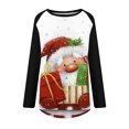 thumbnail image 4 of Camiseta de manga larga con cuello redondo y estampado navideño para mujer Pompotops qwe24238, 4 of 5