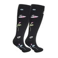 thumbnail image 2 of Deago 2 Pairs Plus Size Compression Socks for Women & Men 15-20 mmhg Extra Wide Calf Knee High Support Socks for Circulation, 2 of 9