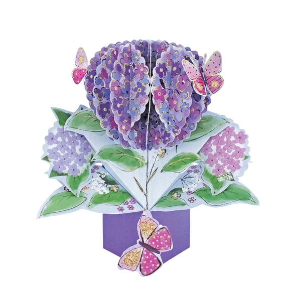 Pop-Up Greeting Card – Hydrangea (Birthday)
