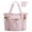 Foldable-pink, variant on NCY Foldable Tote Bag with Drawstring Bag, Large Tote Bag Shoulder Bag Top Handle Handbag for Travel, Work, Beach, Gym
