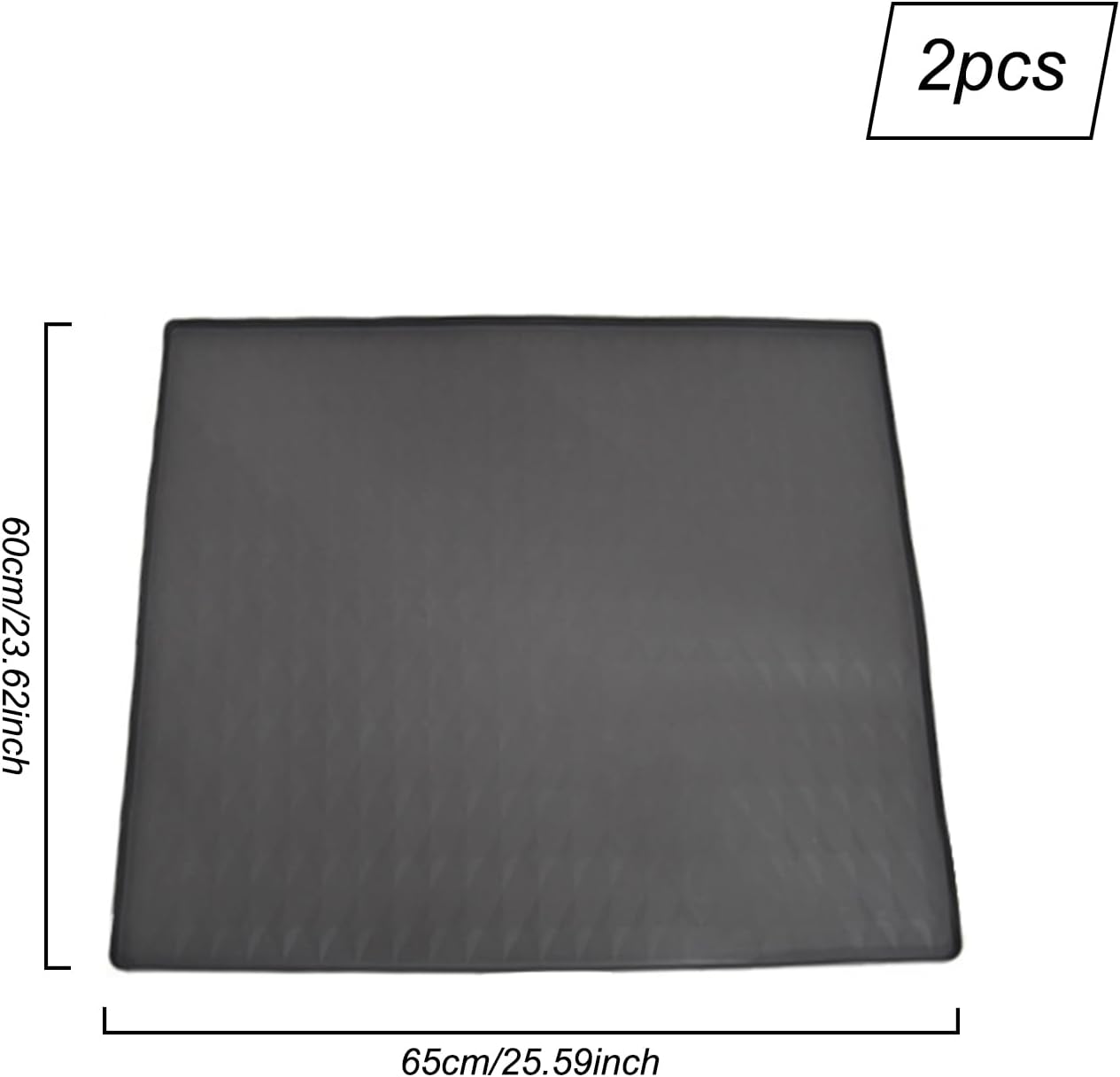 2 Pack Washer and Dryer Covers for the Top 25.6x23.6''Washer Dryer Countertop Silicone Mat with Raised Edge Protector Mat for Top of Dryer and Washing Machine Topper Non-Slip Rubber Mat (Grey)