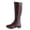 Coffee, variant on Stylish Women's Mid-Calf Boots Heel Leather Booties for Winter Comfort and Fashion