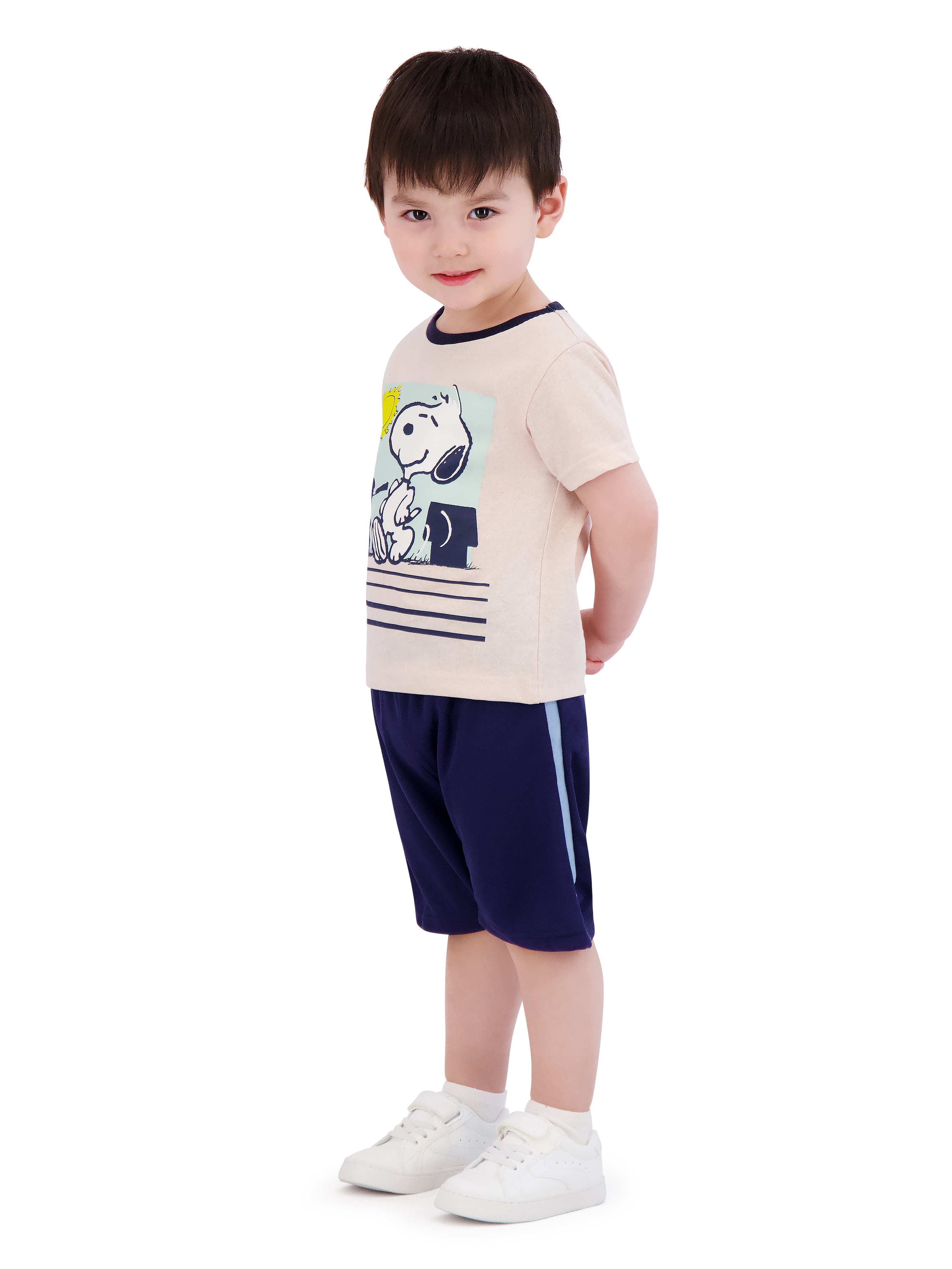 Snoopy Toddler Boy 3 Piece Short Set, Size 2T-4T